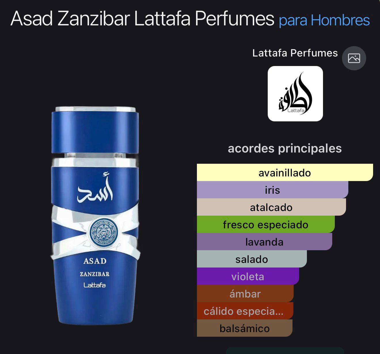 Lattafa Asad Zanzibar M EDP 3.4oz