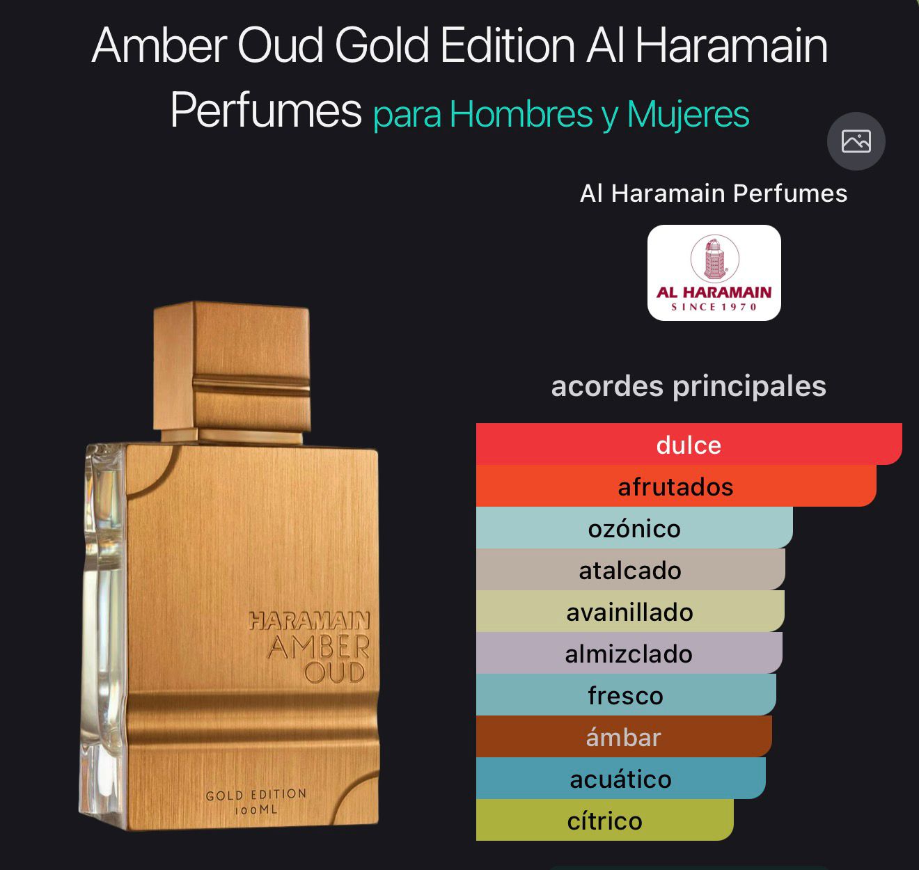 Al Haramain Amber Oud Gold Edition U 2.0 oz