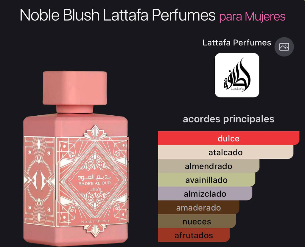 Lattafa Badee Al Oud Noble Blush W EDP 3.4oz